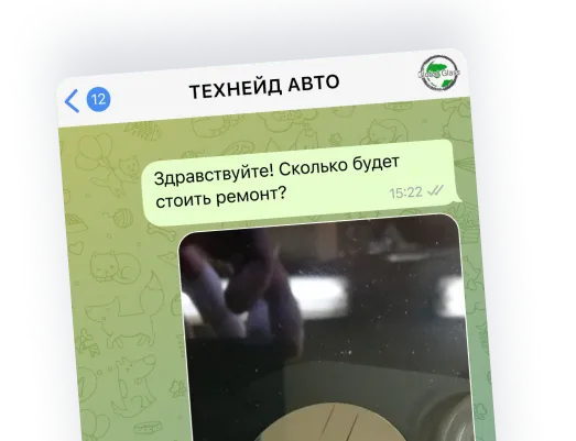 скриншот переписки с чат-ботом кампании